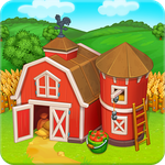 logo for Farm Town Happy farming Day & with farm game City